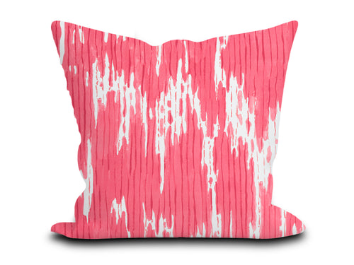 Custom Pillow Cover in Thibaut Abstract Maverick in Pink - Both Sides