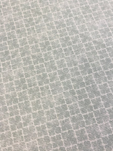 1.25 Yard Designer Cream Seafoam Green Geometric Cotton Linen Upholstery Fabric WHS 4376