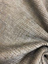 Load image into Gallery viewer, 1.75 Yard Designer Water &amp; Stain Resistant Grey Taupe Textured Chenille Upholstery Fabric WHS 4501