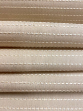 Load image into Gallery viewer, 1.8 Yd Designer Water &amp; Stain Resistant Beige Stitched Stripe Nautical Upholstery Fabric WHS 4291