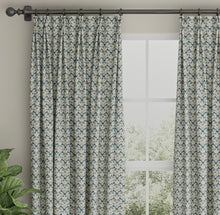 Load image into Gallery viewer, Spanish Made French Navy Blue Brocade Damask Upholstery Drapery Fabric CF