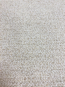 Designer Water & Stain Resistant Cream Boucle Chenille Upholstery Fabric WHS 4403