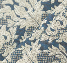 Load image into Gallery viewer, Spanish Made French Navy Blue Brocade Damask Upholstery Drapery Fabric CF