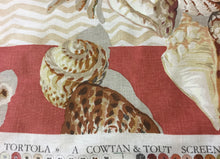 Load image into Gallery viewer, Cowtan &amp; Tout Tortola Seashells Shells Nautical Coral Cream Ocean Beach Home Decor Cotton Linen Fabric Upholstery Drapery