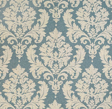 Load image into Gallery viewer, Spanish Made French Navy Blue Brocade Damask Upholstery Drapery Fabric CF