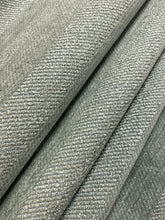 Load image into Gallery viewer, Designer Seafoam Green Chenille Stripe Upholstery Fabric WHS 4364