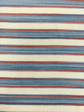 Load image into Gallery viewer, Penhaggon Designers Guild William Yeoward Sky Blue Red Greige Stripe Cotton Upholstery Drapery Fabric STA 4414