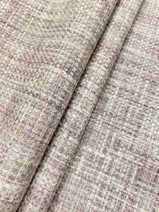 Designer MCM Mid Century Modern Lilac Lavender White Grey Water & Stain Resistant Upholstery Fabric 4259