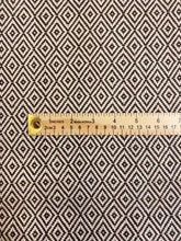 Load image into Gallery viewer, 1.5 Yard Designer Heavy Duty Linen Flax Cream Brown Diamond Water &amp; Satin Resistant Upholstery Fabric WHS 4541