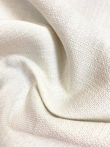 Designer White Woven Textured MCM Mid Century Modern Water & Stain Resistant Upholstery Fabric WHS 4360