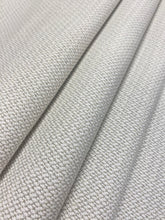 Load image into Gallery viewer, Perennials Nit Whitty Indoor Outdoor Water &amp; Stain Resistant Ivory Beige MCM Mid Century Modern Basketweave Upholstery Fabric WHS 4358