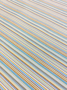 Designer Stripe Green Yellow Blue Upholstery Fabric WHS 4392