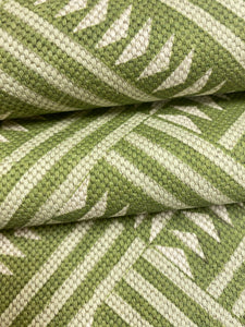 Lewis & Wood Chekerbox Cactus Green Geometric Cotton Linen Upholstery Drapery Fabric WHS 4354