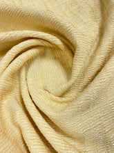 Load image into Gallery viewer, Designer Water &amp; Stain Resistant Lemon Yellow Cream Chenille Upholstery Fabric WHS 4330