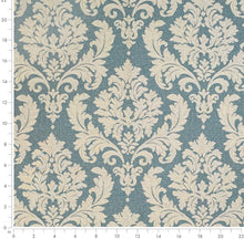 Load image into Gallery viewer, Spanish Made French Navy Blue Brocade Damask Upholstery Drapery Fabric CF