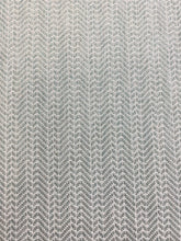 Load image into Gallery viewer, Designer Seafoam Aqua Green Cream Herringbone MCM Mid Century Modern Water &amp; Stain Resistant Upholstery Fabric WHS 4495