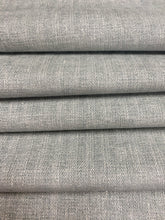 Load image into Gallery viewer, Designer Water &amp; Stain Resistant Seafoam Aqua Blue Linen Viscose Herringbone Upholstery Fabric WHS 4350