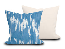 Load image into Gallery viewer, Custom Pillow Cover in Thibaut Abstract Maverick in Blue - One Side