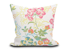 Load image into Gallery viewer, Custom Pillow Cover in Floral Botanical Thibaut Spring Garden in Cream - One Side