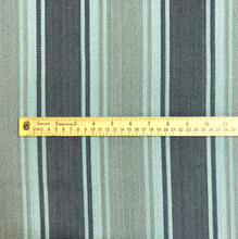 Load image into Gallery viewer, Designer Water &amp; Stain Resistant Stripe Blue Grey Upholstery Fabric WHS 4338