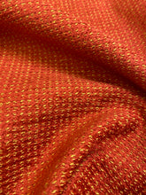 Load image into Gallery viewer, Designer Water &amp; Stain Resistant Rusty Red Beige Chenille MCM Mid Century Modern Upholstery Fabric WHS 4332