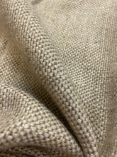 Load image into Gallery viewer, Designer Linen Tweed MCM Mid Century Modern Brown Cream Upholstery Drapery Fabric WHS 4449