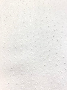 Designer Cream Ostrich Faux Leather Upholstery Vinyl WHS 4377