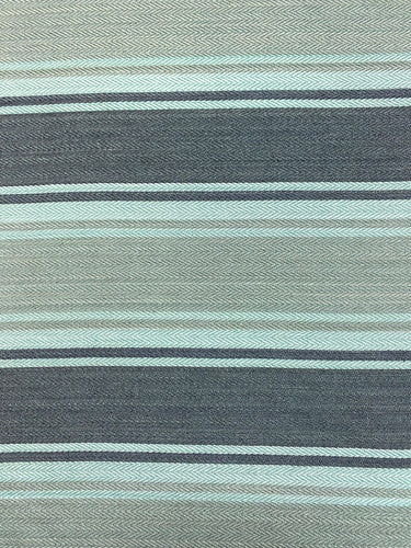 Designer Water & Stain Resistant Stripe Blue Grey Upholstery Fabric WHS 4338