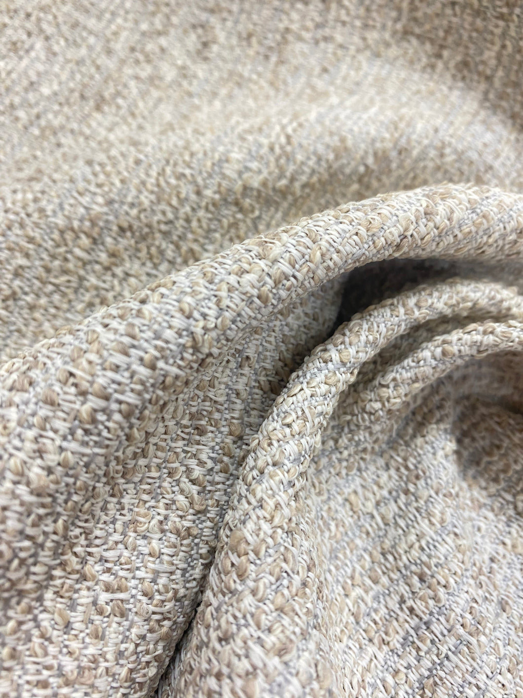 Designer Woven Beige Grey Mustard Water & Stain Resistant Upholstery Fabric WHS 4277