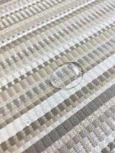 Load image into Gallery viewer, Remnant Fabricut Maltitude Birch Cream Taupe Beige Woven Stripe Water &amp; Stain Resistant Upholstery Fabric  WHS 4226