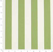 Load image into Gallery viewer, Heavy Duty Outdoor Solution Dyed Acrylic Lime Green Cream Stripe Upholstery Drapery Fabric CF