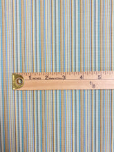 Load image into Gallery viewer, Designer Stripe Green Yellow Blue Upholstery Fabric WHS 4392