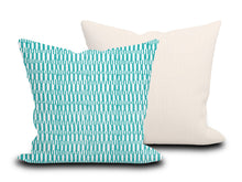 Load image into Gallery viewer, Custom Pillow Cover in Thibaut GoGo Spa Blue  - One Side