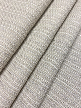 Load image into Gallery viewer, Designer Beige Taupe Woven Stripe Indoor Outdoor Water &amp; Stain Resistant Upholstery Fabric STA 4352