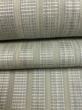 Load image into Gallery viewer, 1.25 Yard Designer Water &amp; Stain Resistant Green Seafoam Stripe Upholstery Fabric WHS 4526