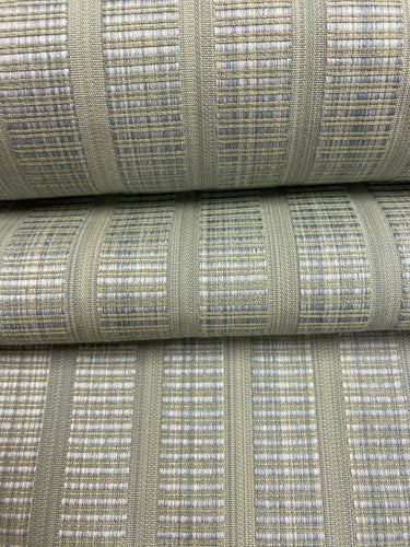 1.25 Yard Designer Water & Stain Resistant Green Seafoam Stripe Upholstery Fabric WHS 4526