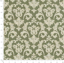 Load image into Gallery viewer, Spanish Made Damask Brocade Sage Green Upholstery Drapery Fabric CF