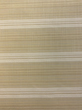 Load image into Gallery viewer, Designer Water &amp; Stain Resistant Indoor Outdoor White Beige Nautical Stripe Upholstery Fabric WHS 4346
