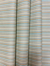 Load image into Gallery viewer, Designer Stripe Green Yellow Blue Upholstery Fabric WHS 4392