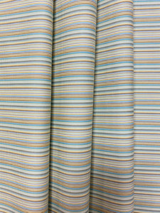 Designer Stripe Green Yellow Blue Upholstery Fabric WHS 4392