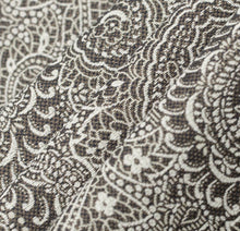 Load image into Gallery viewer, Spanish Made Black Grey White Paisley Upholstery Drapery Fabric CF