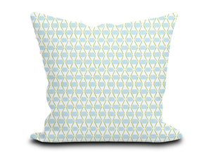 Custom Pillow Cover in Abstract Thibaut Denver in Spa Blue - One Side