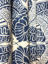 Load image into Gallery viewer, 1.5 Yard Christopher Farr Belle De Nuit Water &amp; Stain Resistant Indigo Navy Blue Linen Upholstery Drapery Fabric STA 4330