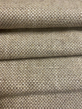 Load image into Gallery viewer, Designer Linen Tweed MCM Mid Century Modern Brown Cream Upholstery Drapery Fabric WHS 4449