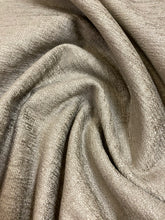 Load image into Gallery viewer, Designer Water &amp; Stain Resistant Taupe MCM Mid Century Modern Chenille Upholstery Fabric WHS 4345