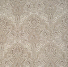 Load image into Gallery viewer, Spanish Made Damask Brocade Taupe Beige White Upholstery Drapery Fabric CF