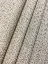 Load image into Gallery viewer, Designer Water &amp; Stain Resistant Taupe Ecru Flax Linen MCM Mid Century Modern Upholstery Fabric WHS 4428