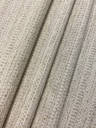 Designer Water & Stain Resistant Taupe Ecru Flax Linen MCM Mid Century Modern Upholstery Fabric WHS 4428