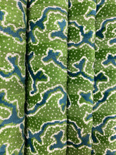 Load image into Gallery viewer, 1.5 Yard Schumacher Corail Indoor Outdoor Emerald Green Teal Cream Abstract Cut Velvet Upholstery Fabric STA 4408