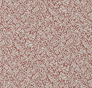 Spanish Made Rust Red Beige Grey Brocade Damask Upholstery Drapery Fabric CF